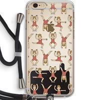 CaseCompany Gymboys: iPhone 6 PLUS / 6S PLUS Transparant Hoesje met koord
