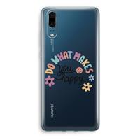 CaseCompany Happy days: Huawei P20 Transparant Hoesje