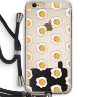 CaseCompany Bacon to my eggs #1: iPhone 6 PLUS / 6S PLUS Transparant Hoesje met koord