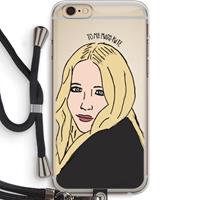 CaseCompany Mary Kate: iPhone 6 PLUS / 6S PLUS Transparant Hoesje met koord