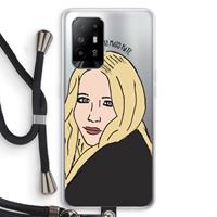 CaseCompany Mary Kate: Oppo A95 5G Transparant Hoesje met koord