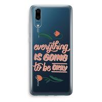 CaseCompany Optimistic flower girl: Huawei P20 Transparant Hoesje