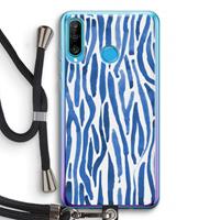 CaseCompany Blauwe nerven: Huawei P30 Lite Transparant Hoesje met koord