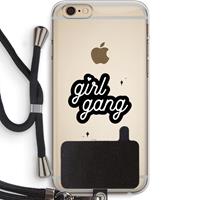 CaseCompany Girl Gang: iPhone 6 PLUS / 6S PLUS Transparant Hoesje met koord