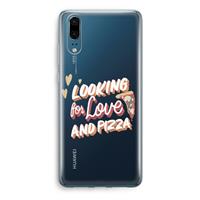 CaseCompany Pizza is the answer: Huawei P20 Transparant Hoesje
