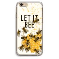 CaseCompany Let it bee: iPhone 6 Plus / 6S Plus Transparant Hoesje