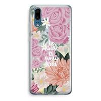 CaseCompany Kindness matters: Huawei P20 Transparant Hoesje