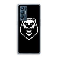 CaseCompany Angry Bear (black): Oppo Find X3 Neo Transparant Hoesje