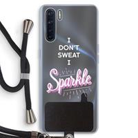 CaseCompany Sparkle quote: Oppo A91 Transparant Hoesje met koord