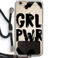 CaseCompany Girl Power #2: iPhone 6 PLUS / 6S PLUS Transparant Hoesje met koord