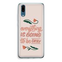 CaseCompany Optimistic flower girl: Huawei P20 Transparant Hoesje