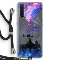 CaseCompany Stars quote: Oppo A91 Transparant Hoesje met koord