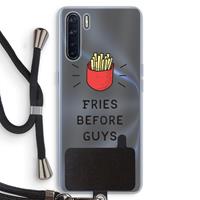 CaseCompany Fries before guys: Oppo A91 Transparant Hoesje met koord