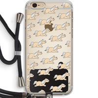 CaseCompany Ponys: iPhone 6 PLUS / 6S PLUS Transparant Hoesje met koord