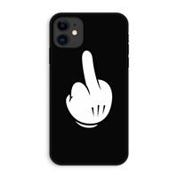 CaseCompany Middle finger black: iPhone 11 Tough Case