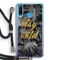 CaseCompany Stay wild: Huawei P30 Lite Transparant Hoesje met koord