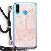 CaseCompany Peach bath: Huawei P30 Lite Transparant Hoesje met koord