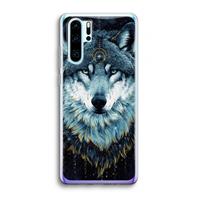 CaseCompany Darkness Wolf: Huawei P30 Pro Transparant Hoesje