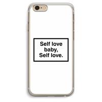 CaseCompany Self love: iPhone 6 Plus / 6S Plus Transparant Hoesje