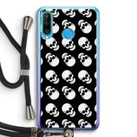 CaseCompany Musketon Skulls: Huawei P30 Lite Transparant Hoesje met koord