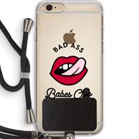 CaseCompany Badass Babes Club: iPhone 6 PLUS / 6S PLUS Transparant Hoesje met koord