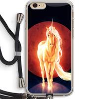 CaseCompany Last Unicorn: iPhone 6 PLUS / 6S PLUS Transparant Hoesje met koord
