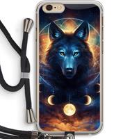 CaseCompany Wolf Dreamcatcher: iPhone 6 PLUS / 6S PLUS Transparant Hoesje met koord