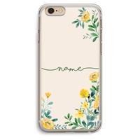 CaseCompany Gele bloemen: iPhone 6 Plus / 6S Plus Transparant Hoesje