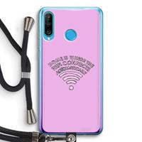 CaseCompany Home Is Where The Wifi Is: Huawei P30 Lite Transparant Hoesje met koord