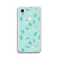 CaseCompany Small white flowers: Google Pixel 3 XL Transparant Hoesje