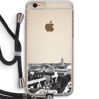 CaseCompany Marrakech Skyline : iPhone 6 PLUS / 6S PLUS Transparant Hoesje met koord