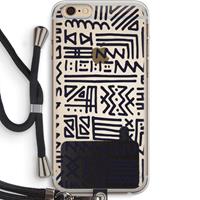 CaseCompany Marrakech print: iPhone 6 PLUS / 6S PLUS Transparant Hoesje met koord