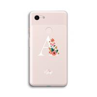 CaseCompany Pink Bouquet: Google Pixel 3 XL Transparant Hoesje