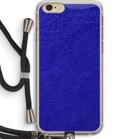 CaseCompany Majorelle Blue: iPhone 6 PLUS / 6S PLUS Transparant Hoesje met koord