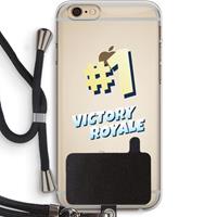 CaseCompany Victory Royale: iPhone 6 PLUS / 6S PLUS Transparant Hoesje met koord