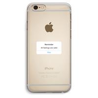 CaseCompany Reminder: iPhone 6 Plus / 6S Plus Transparant Hoesje
