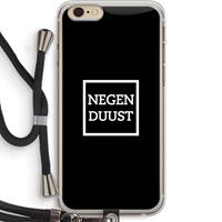 CaseCompany Negenduust black: iPhone 6 PLUS / 6S PLUS Transparant Hoesje met koord