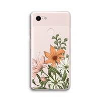 CaseCompany Floral bouquet: Google Pixel 3 XL Transparant Hoesje