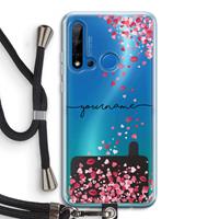 CaseCompany Hartjes en kusjes: Huawei P20 Lite (2019) Transparant Hoesje met koord