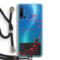 CaseCompany Kusjes: Huawei P20 Lite (2019) Transparant Hoesje met koord