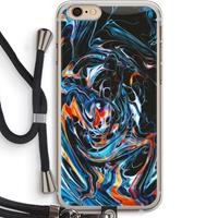 CaseCompany Black Unicorn: iPhone 6 PLUS / 6S PLUS Transparant Hoesje met koord