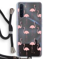 CaseCompany Anything Flamingoes: Oppo A91 Transparant Hoesje met koord