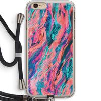 CaseCompany Electric Times: iPhone 6 PLUS / 6S PLUS Transparant Hoesje met koord