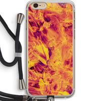 CaseCompany Eternal Fire: iPhone 6 PLUS / 6S PLUS Transparant Hoesje met koord