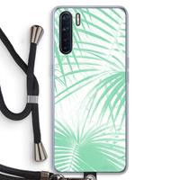 CaseCompany Palmbladeren: Oppo A91 Transparant Hoesje met koord