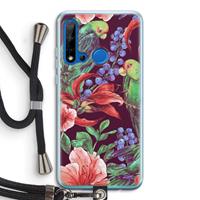 CaseCompany Papegaaien: Huawei P20 Lite (2019) Transparant Hoesje met koord