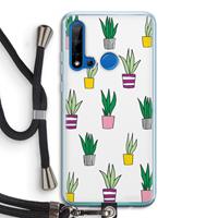 CaseCompany Sanseveria: Huawei P20 Lite (2019) Transparant Hoesje met koord