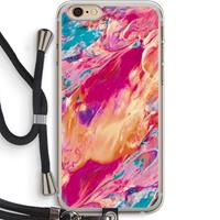 CaseCompany Pastel Echoes: iPhone 6 PLUS / 6S PLUS Transparant Hoesje met koord