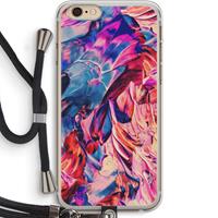 CaseCompany Pink Orchard: iPhone 6 PLUS / 6S PLUS Transparant Hoesje met koord