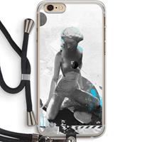 CaseCompany I will not feel a thing: iPhone 6 PLUS / 6S PLUS Transparant Hoesje met koord